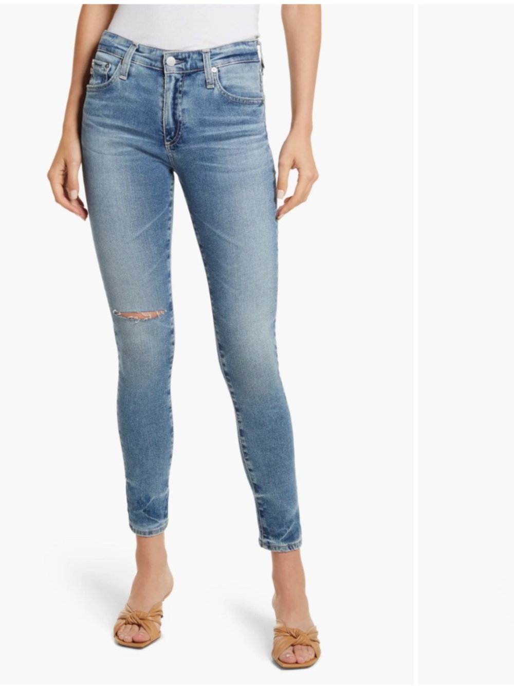 AG  Adriano Goldschmied Farrah High Waist Skinny Ankle Jeans Size 29R